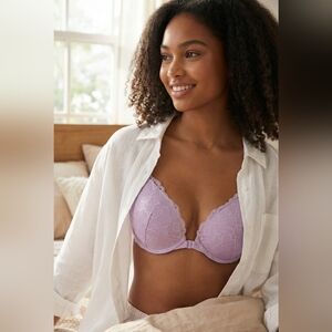 SALE Victoria's Secret Light Purple Lace T-Back Plunge Neck Push-Up Bra NWOT 38B